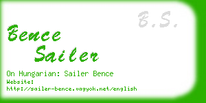 bence sailer business card